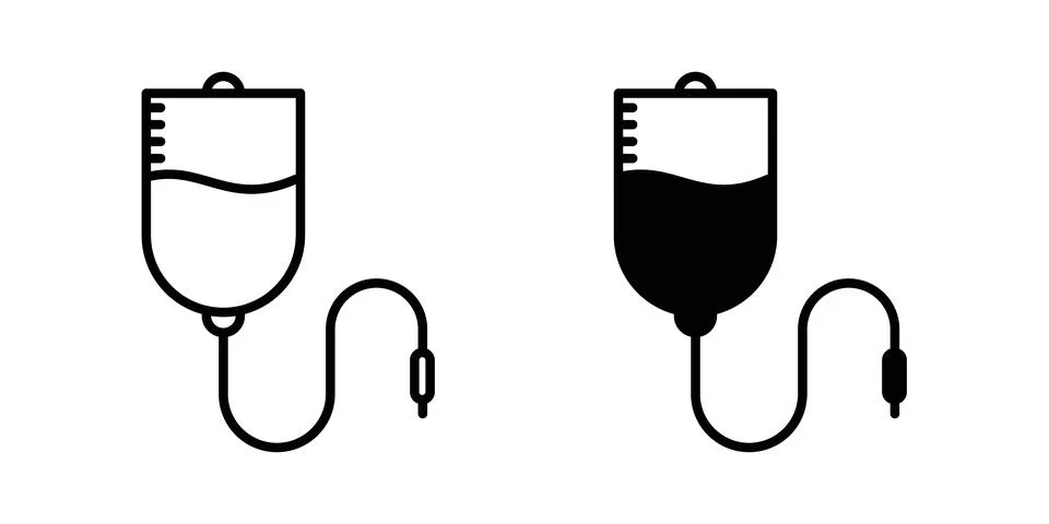 Iv drip bag icon vector editable eps10 Stock Illustration