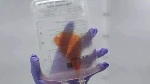 IV drip bag preparation Stock Footage 89737971