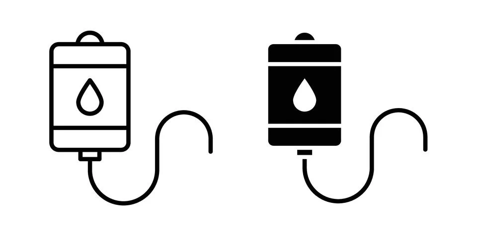 IV drip icon for design projects and web UI Illustrazione stock