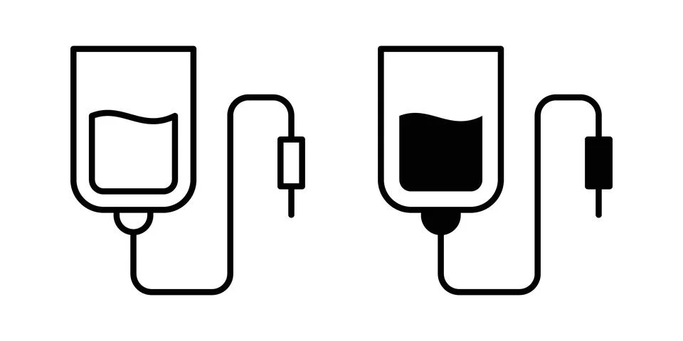 IV drip icon vector symbol graphics Stock Illustration