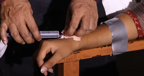 Iv drip narcotic test Stock Footage 89513613