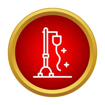 Iv drip stand icon representing medical care treatment イラスト素材