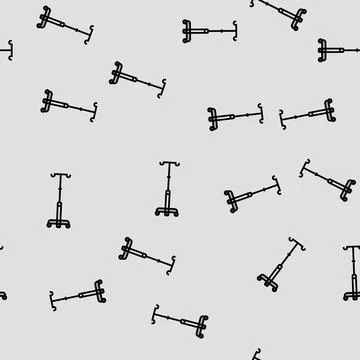 Iv drip stand surgeon vector seamless pattern Stock Illustration