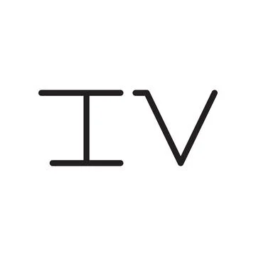 Iv initial letter vector logo icon Stock-Illustration