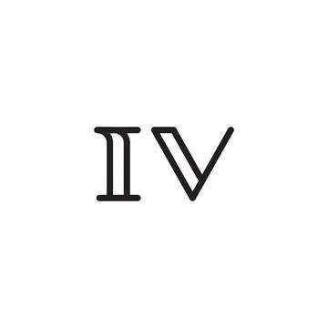Iv initial letter vector logo icon Stock-Illustration