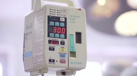 IV machine works operation Video stock 61007949