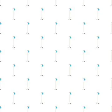Iv pole infusion seamless pattern white background Stock Illustration