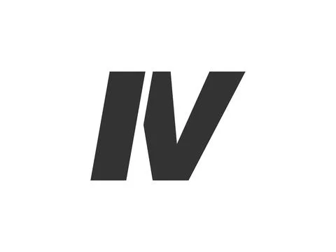 IV Techno Editable Font Logo For Corporate Branding. Bold, Futuristic Desig.. Stock Illustration