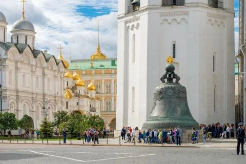 Ivan the Great Bell Tower and Tsar bell Stock Photos