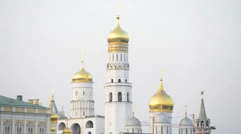 Ivan the Great Bell Tower inside Moscow Kremlin Stock Footage 22842066