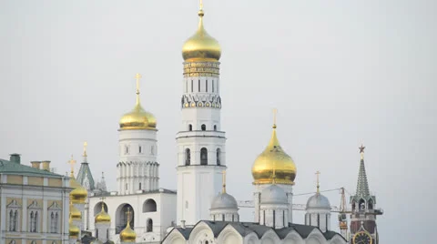 Ivan the Great Bell Tower inside Moscow Kremlin Stock Footage 22842068