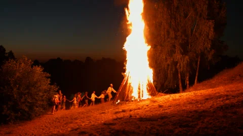Ivan Kupala night in Belarus Stock Footage 51984027