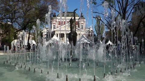 Ivan Vazov National Theatre in Sofia Bulgaria Video stock 24755093