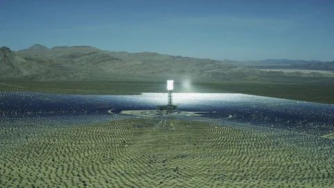 Ivanpah Solar Electric 3 Stock Footage 77749337