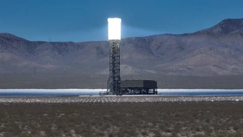 Ivanpah Solar Electric Generating Mojave Desert California Drone Aerial Footage Stock Footage 221105275