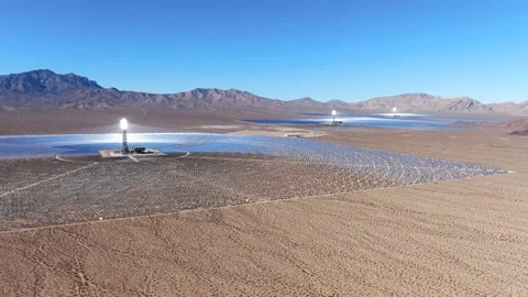 Ivanpah Solar Electric Generating System-3 库存影片 166072273