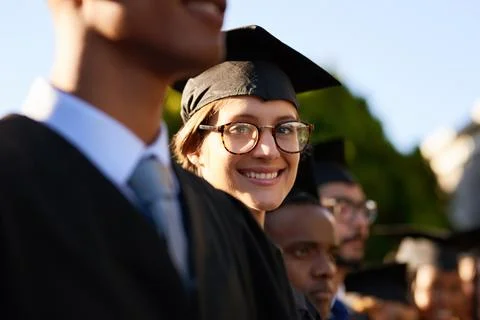 Ive been dreaming of this day and its finally here. Portrait of a university Stock Photos