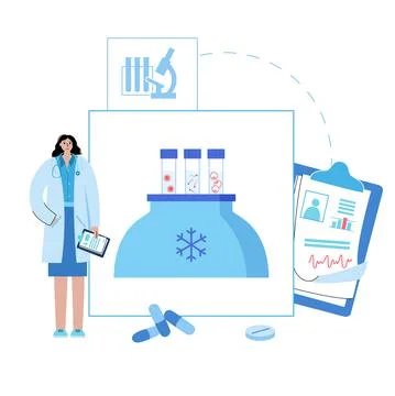 IVF freezing concept Stock Illustration