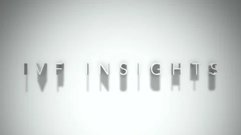 Ivf insights 3D title animation white text on a white background Stock Footage 299379257