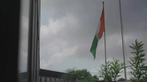 Ivorian flag waving in wind, Ivory Coast Stock Footage 333561467