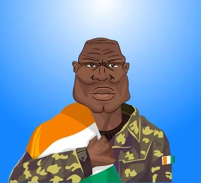 Ivorian soldier Stock Illustration