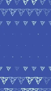 Ivory and gray triangular star emblems form a rhythmic allover arrangement .. Stock-Illustration