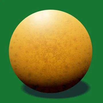 Ivory billiard ball. Stock Illustration
