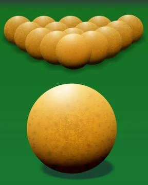 Ivory billiard ball. Stock Illustration