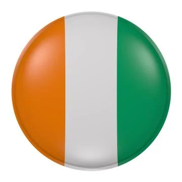Ivory Coast button on white background Stock Illustration