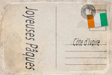 Ivory Coast Easter Religious Holiday Background 스톡 일러스트