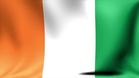 Ivory Coast Flag. Background Seamless Looping Animation. 4K High Definition Stock Footage 71938604