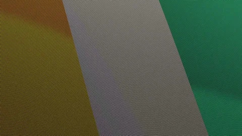 Ivory Coast Flag Digital Particle Waving Seamless Loop Animation on Black B.. Stock Footage 339302759