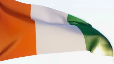 Ivory Coast Flag Flapping Stock Footage 118961819