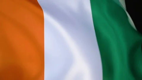 Ivory Coast Flag Flapping Stock Footage 118966399