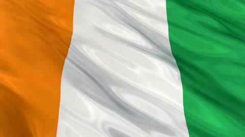 Ivory Coast flag Stock Footage 49088738