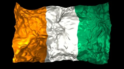 Ivory Coast flag Stock Footage 110817790