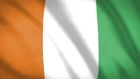 Ivory Coast Flag Stock Footage 188191372