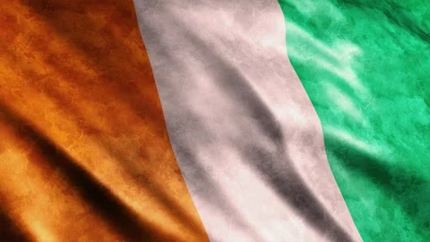 Ivory Coast Flag Grunge Stock Footage 249036406