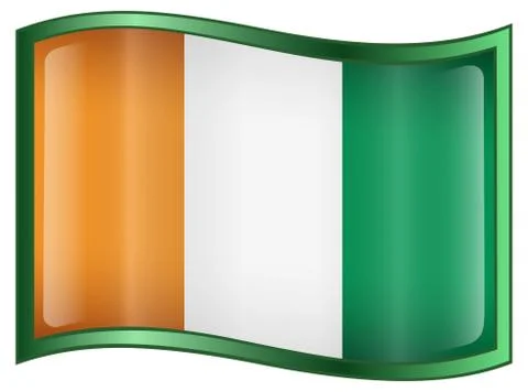 Ivory coast flag icon. Illustration