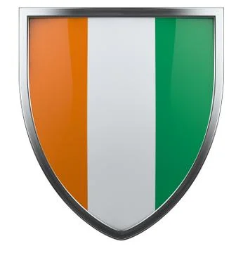 Ivory coast flag Stock Illustration