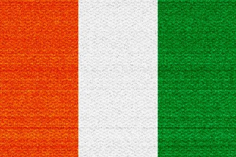 Ivory coast flag Stock Illustration
