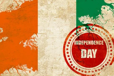 Ivory coast flag Stock Illustration