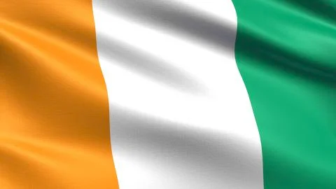 Ivory Coast Flag Stockillustratie