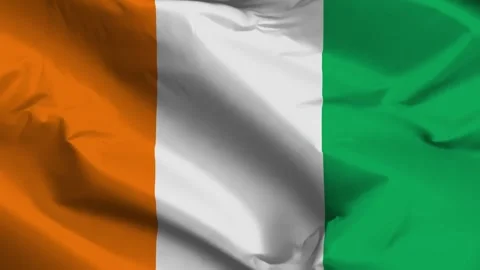 Ivory coast flag moved by the wind Stock Footage 292446590