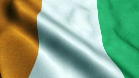 Ivory Coast flag - Seamless Looping 스톡 동영상 210607469