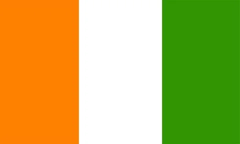 Ivory Coast flag vector Stock Illustration
