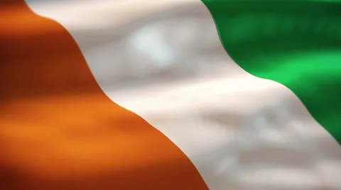 Ivory Coast flag waving Stock Footage 55494793
