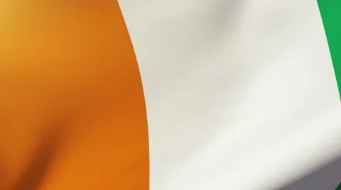 Ivory Coast flag waving in the wind. Looping sun rises style.  Animation loop Stock-Footage 48906066