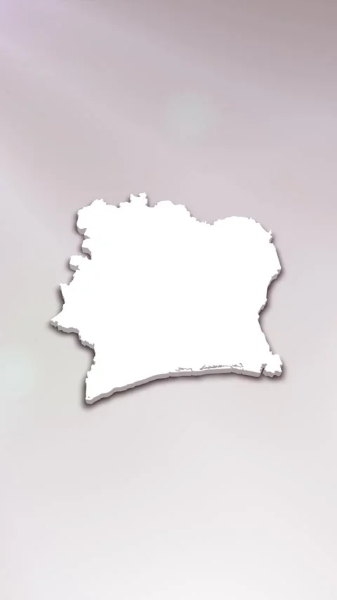 Ivory Coast Map Intro Stock Footage 261660352