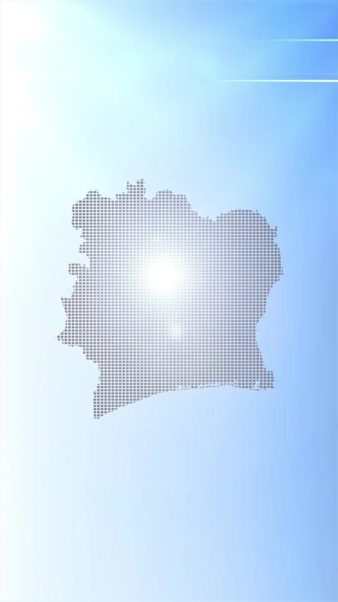 Ivory Coast Map Opener Stock Footage 276972673